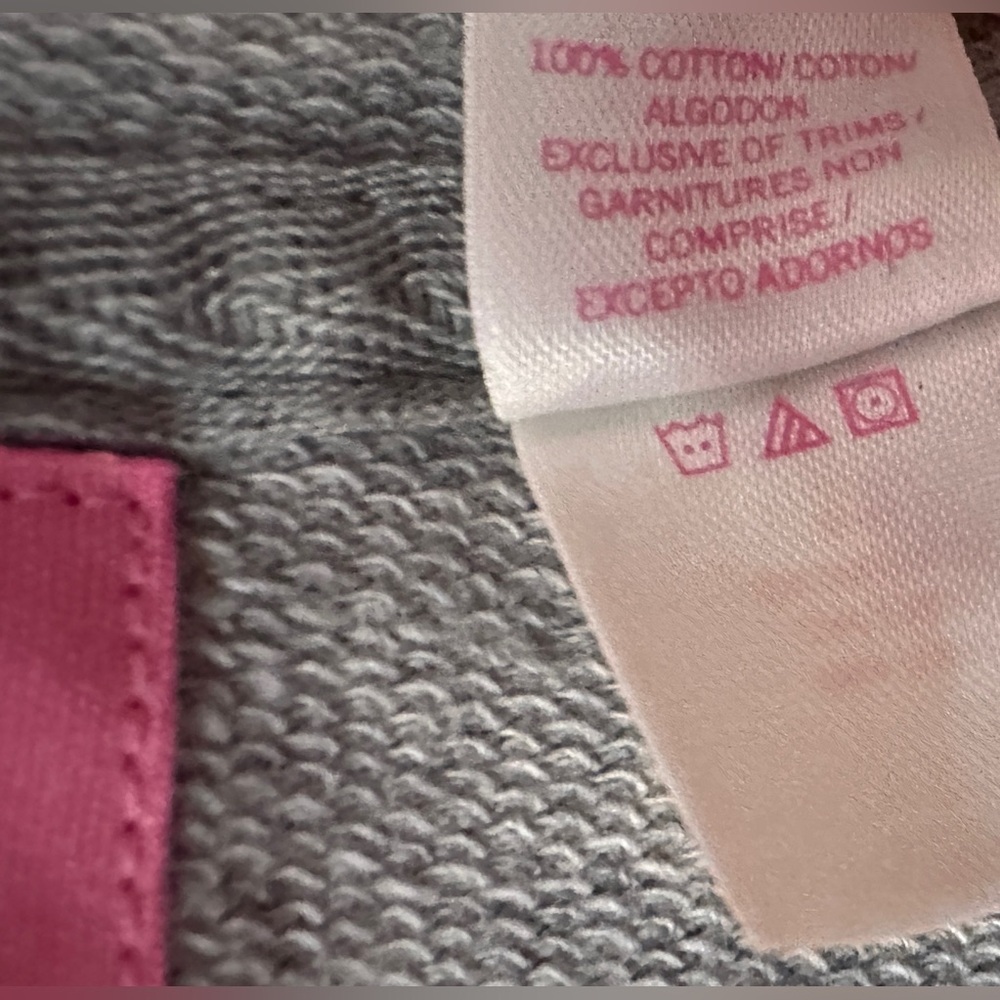 VINTAGE VICTORIAS SECRET PINK 100%COTTON GREY HOODED ROBE - Picture 16 of 16